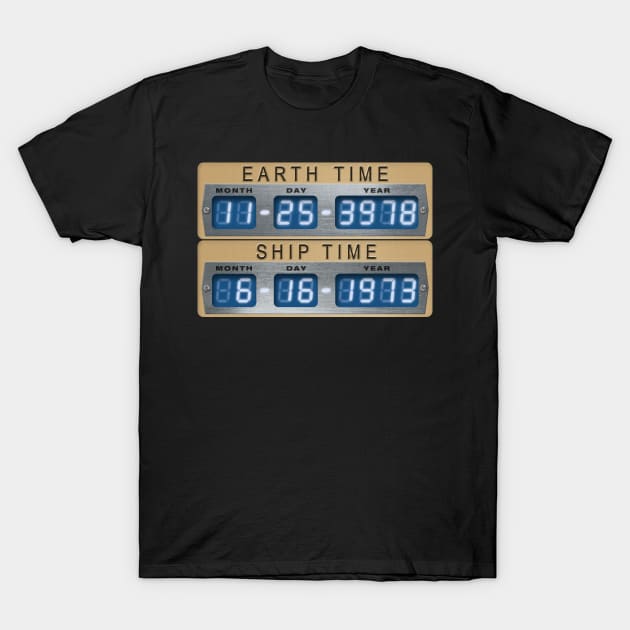 Ship's Chronometer - Icarus #1 T-Shirt by Curvy Space Retro